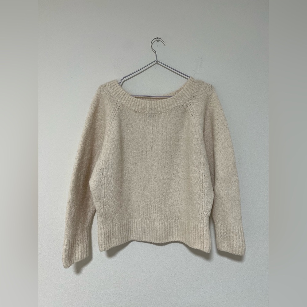 Victoria's Secret Cream Knit Off-the-Shoulder Sweater